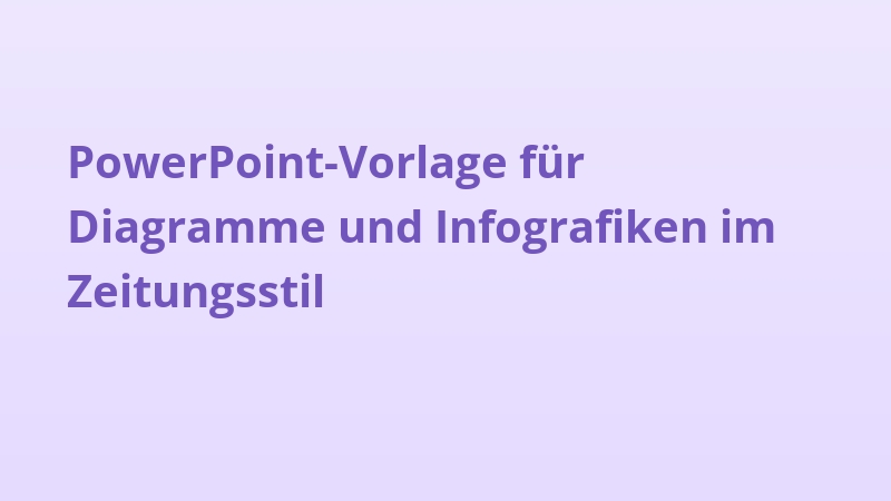 PowerPoint-Vorlage für Diagramme und Infografiken im Zeitungsstil