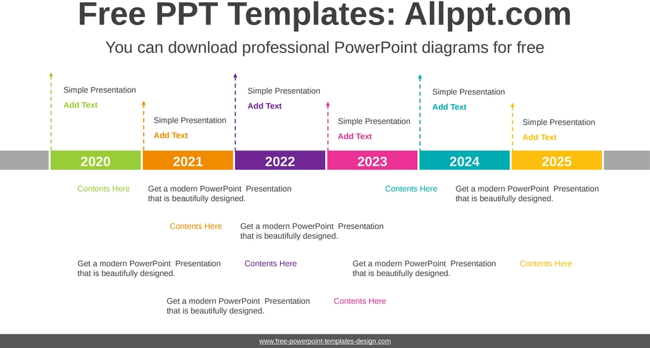 powerpoint-vorlage-fuer-diagramme-und-infografiken-ueber-mehrere-jahre