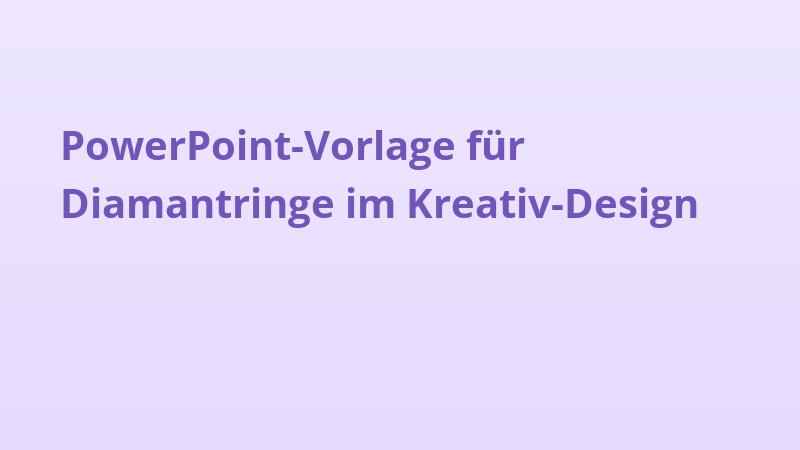 PowerPoint-Vorlage für Diamantringe im Kreativ-Design
