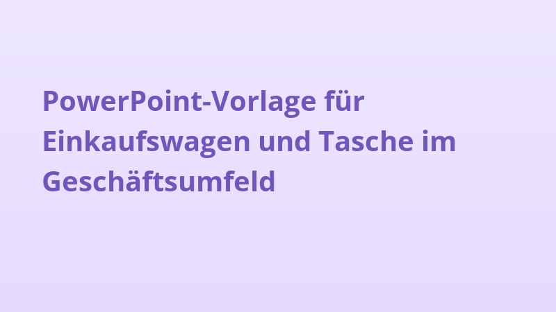 PowerPoint-Vorlage für Einkaufswagen und Tasche im Geschäftsumfeld