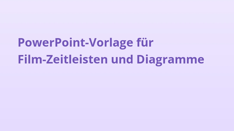 PowerPoint-Vorlage für Film-Zeitleisten und Diagramme