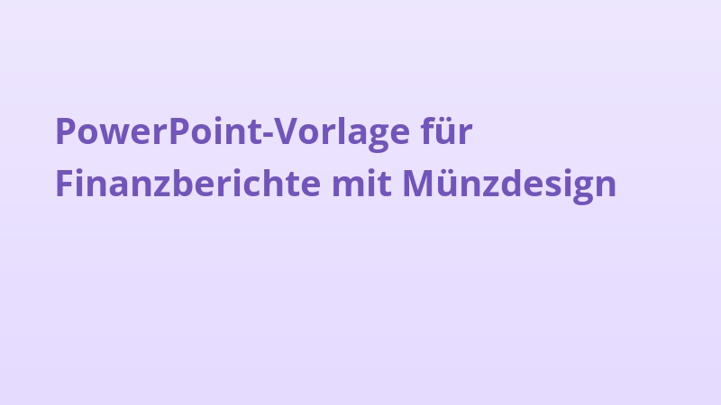 PowerPoint-Vorlage für Finanzberichte mit Münzdesign