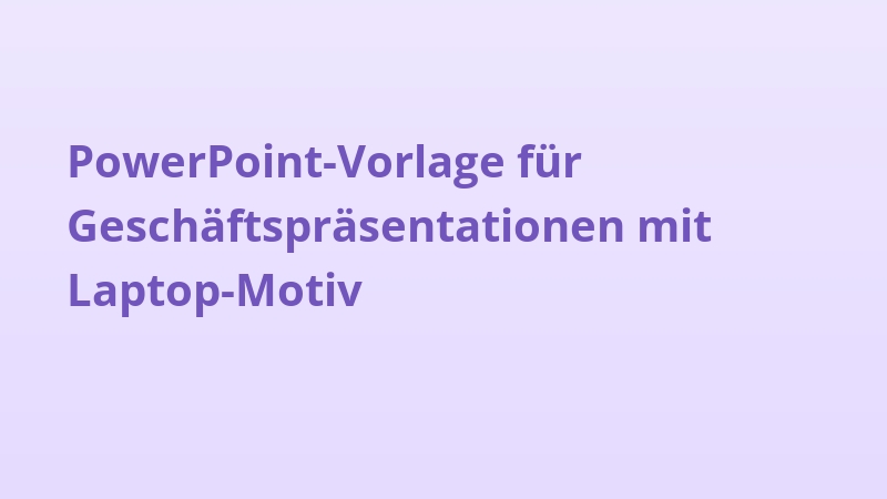 PowerPoint-Vorlage für Geschäftspräsentationen mit Laptop-Motiv