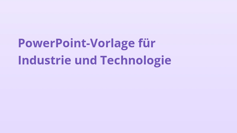 PowerPoint-Vorlage für Industrie und Technologie