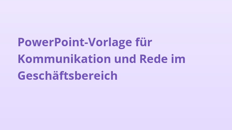 PowerPoint-Vorlage für Kommunikation und Rede im Geschäftsbereich