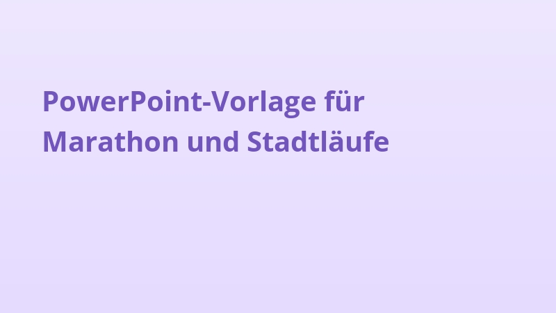 PowerPoint-Vorlage für Marathon und Stadtläufe