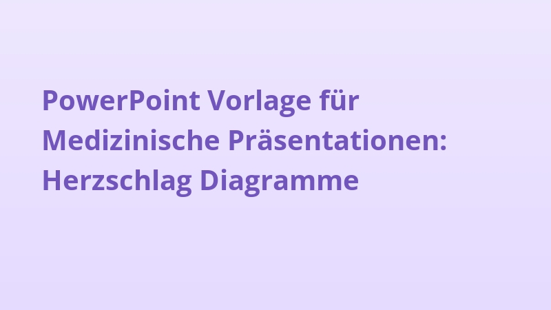 PowerPoint Vorlage für Medizinische Präsentationen: Herzschlag Diagramme