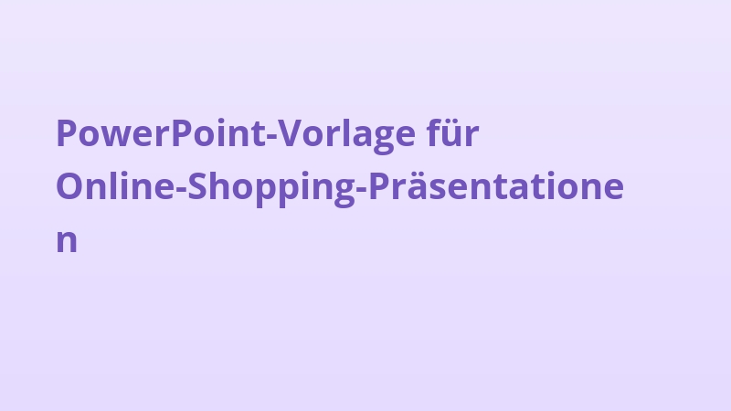 PowerPoint-Vorlage für Online-Shopping-Präsentationen