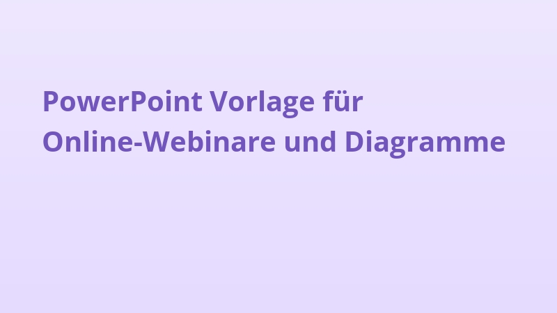 PowerPoint Vorlage für Online-Webinare und Diagramme
