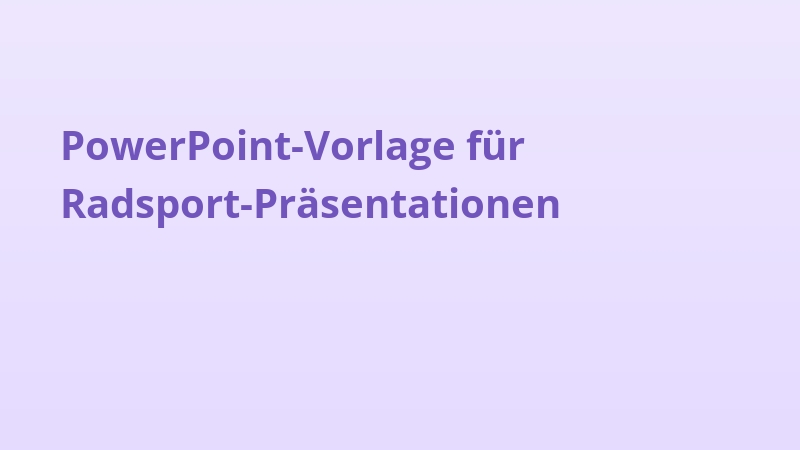 PowerPoint-Vorlage für Radsport-Präsentationen