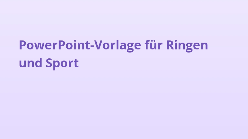 PowerPoint-Vorlage für Ringen und Sport