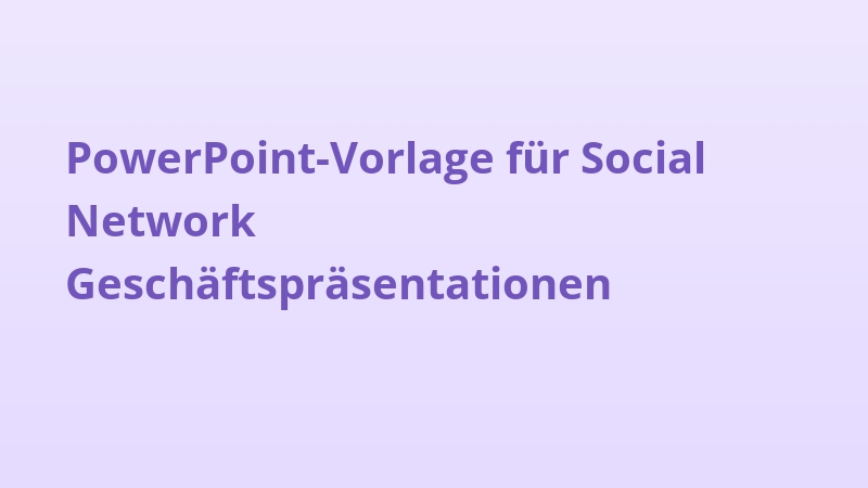 PowerPoint-Vorlage für Social Network Geschäftspräsentationen