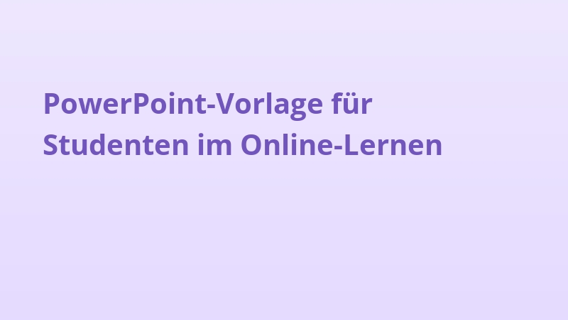 PowerPoint-Vorlage für Studenten im Online-Lernen