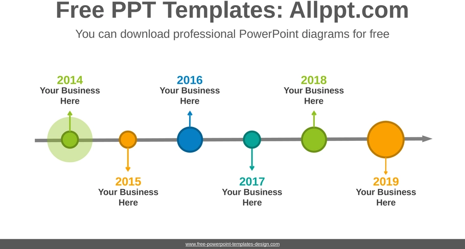 powerpoint-vorlage-fuer-unternehmensmeilensteine-2014-bis-2019