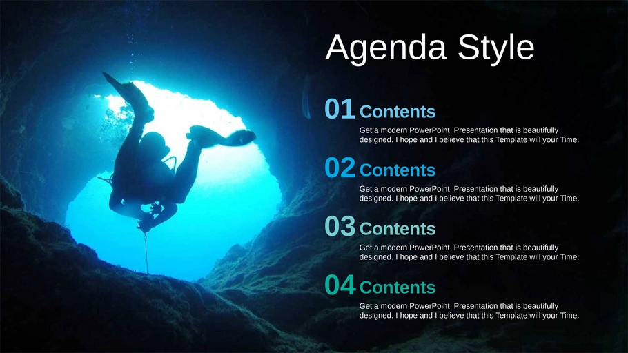 powerpoint-vorlage-fuer-unterwasser-sport-mit-vielfaeltigen-anwendungen
