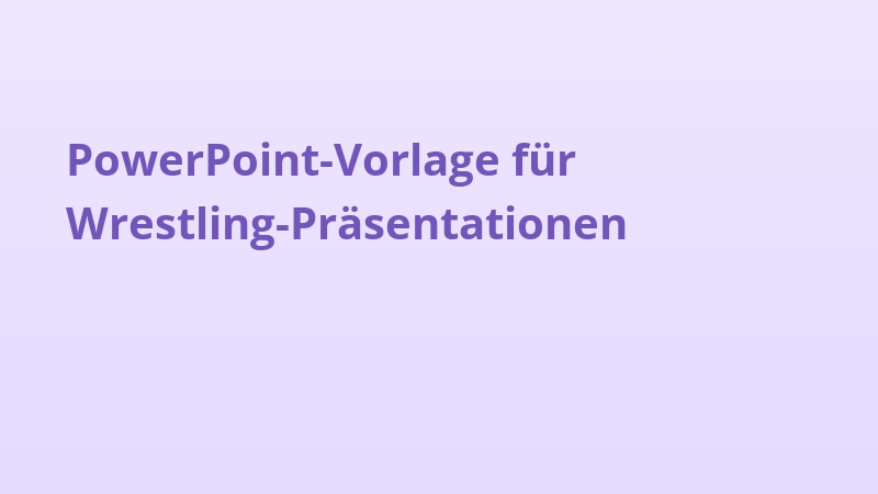 PowerPoint-Vorlage für Wrestling-Präsentationen