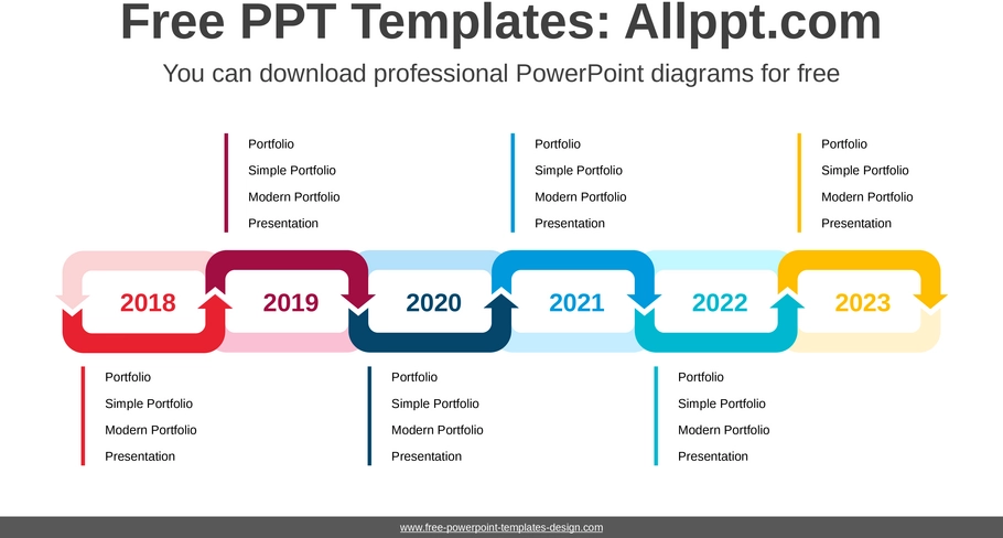 powerpoint-vorlage-gebogene-pfeile-visualisierung