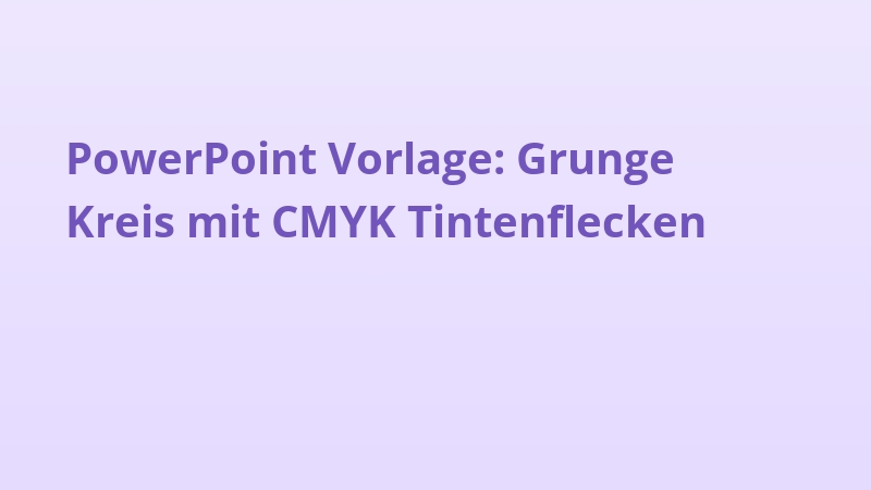PowerPoint Vorlage: Grunge Kreis mit CMYK Tintenflecken