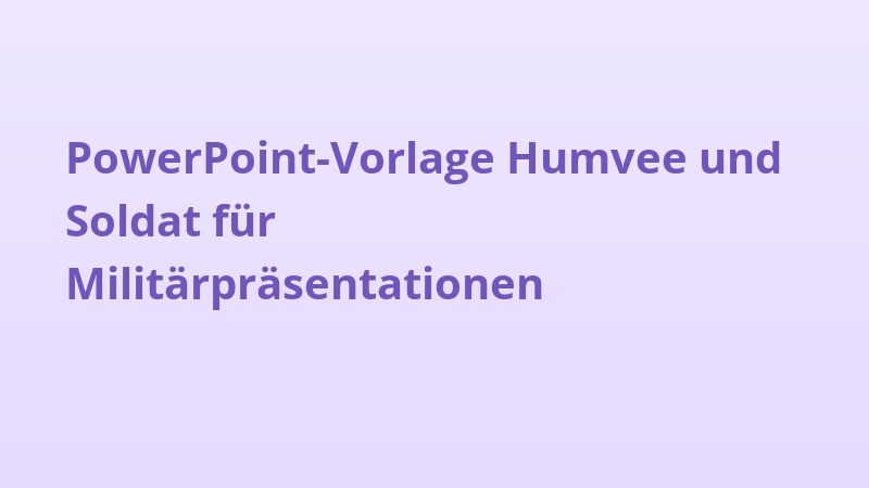 PowerPoint-Vorlage Humvee und Soldat für Militärpräsentationen