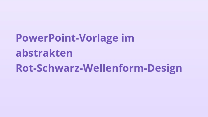 PowerPoint-Vorlage im abstrakten Rot-Schwarz-Wellenform-Design