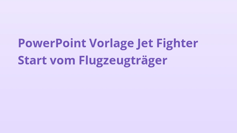 PowerPoint Vorlage Jet Fighter Start vom Flugzeugträger