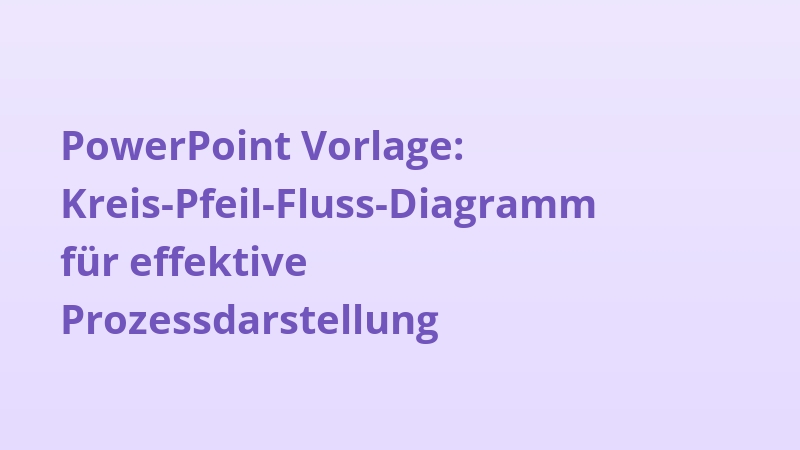 PowerPoint Vorlage: Kreis-Pfeil-Fluss-Diagramm für effektive Prozessdarstellung
