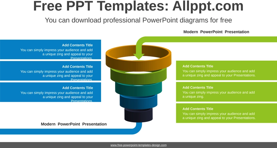 powerpoint-vorlage-mit-3d-funnel-diagramm-fuer-professionelle-praesentationen
