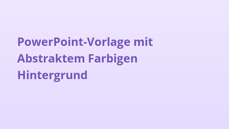 PowerPoint-Vorlage mit Abstraktem Farbigen Hintergrund