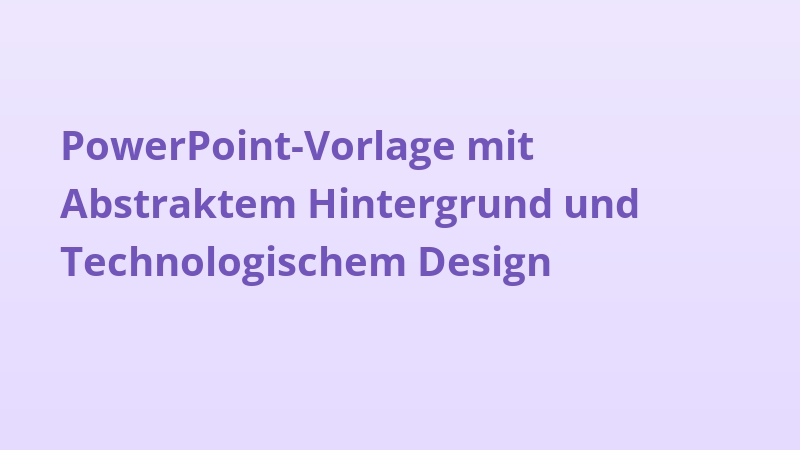 PowerPoint-Vorlage mit Abstraktem Hintergrund und Technologischem Design
