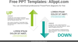 powerpoint-vorlage-mit-auf-und-abwaerts-pfeilen