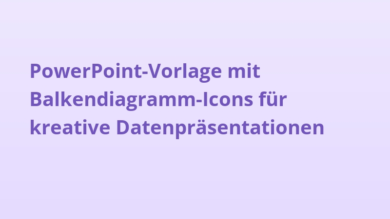 PowerPoint-Vorlage mit Balkendiagramm-Icons für kreative Datenpräsentationen
