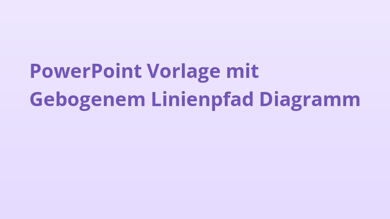 PowerPoint Vorlage mit Gebogenem Linienpfad Diagramm