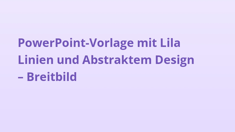 PowerPoint-Vorlage mit Lila Linien und Abstraktem Design – Breitbild
