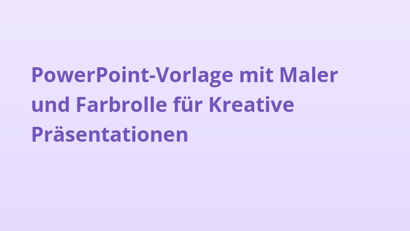 PowerPoint-Vorlage mit Maler und Farbrolle für Kreative Präsentationen