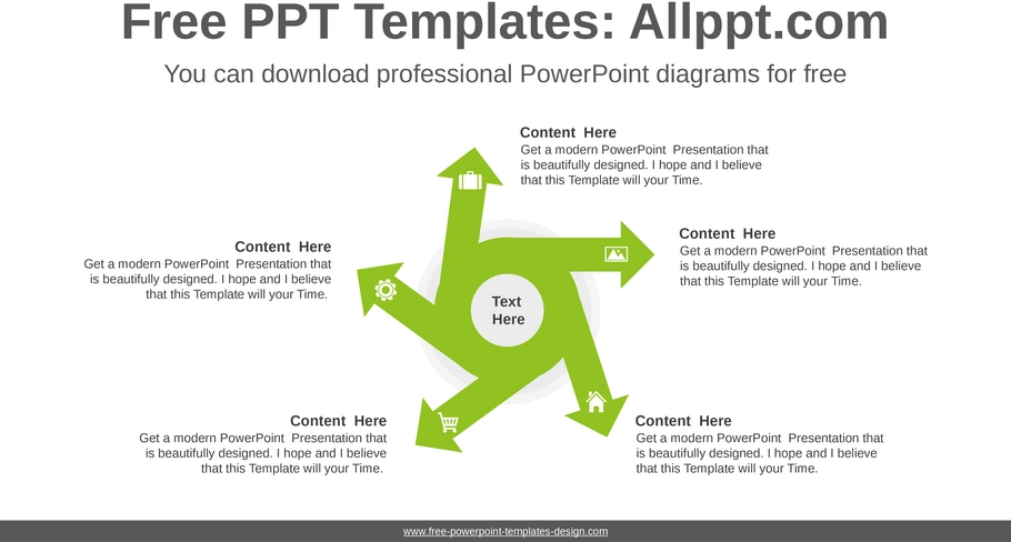 powerpoint-vorlage-mit-radialen-pfeilen-fuer-praesentationen