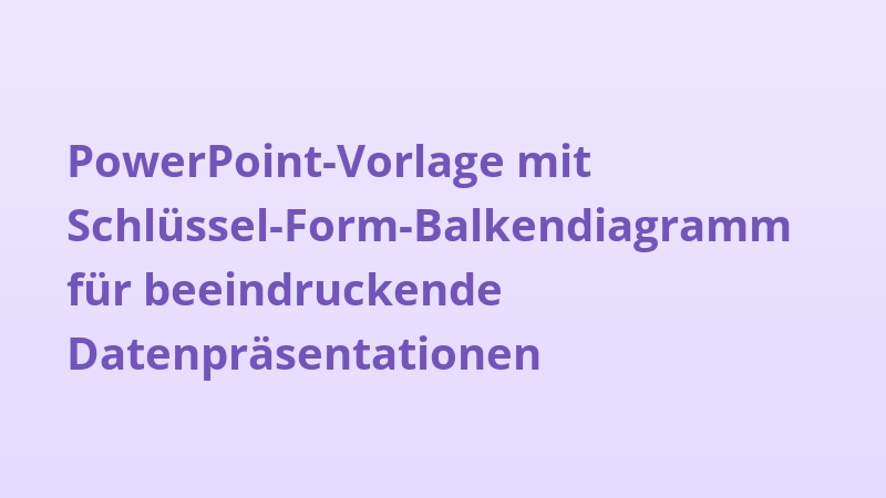 PowerPoint-Vorlage mit Schlüssel-Form-Balkendiagramm für beeindruckende Datenpräsentationen