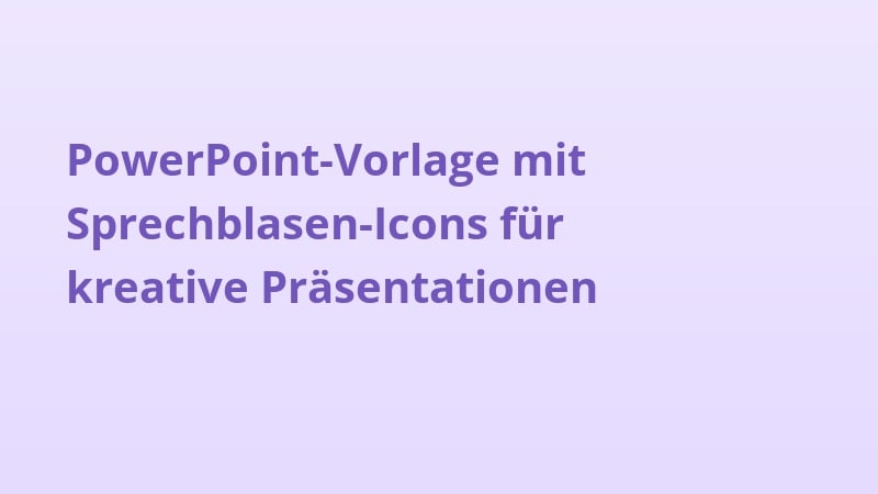 PowerPoint-Vorlage mit Sprechblasen-Icons für kreative Präsentationen