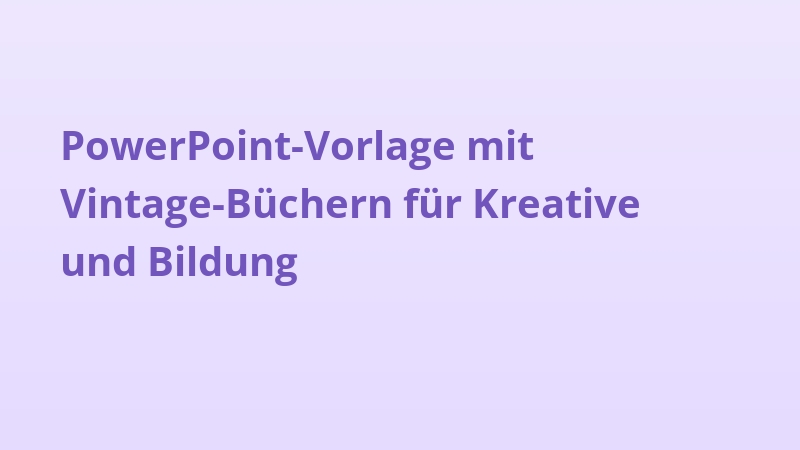 PowerPoint-Vorlage mit Vintage-Büchern für Kreative und Bildung