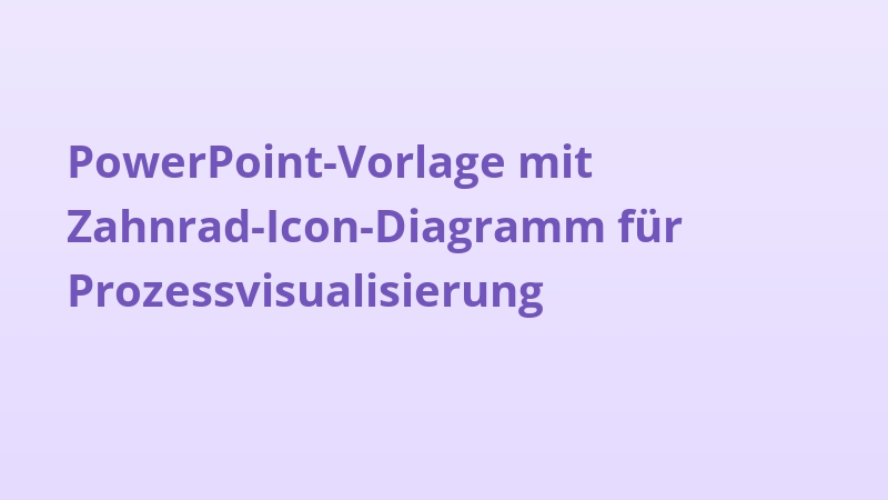 PowerPoint-Vorlage mit Zahnrad-Icon-Diagramm für Prozessvisualisierung