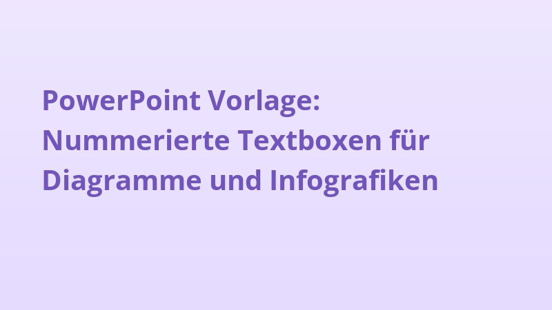 PowerPoint Vorlage: Nummerierte Textboxen für Diagramme und Infografiken