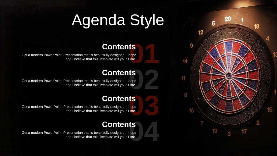powerpoint-vorlage-red-dart-arrow-hitting-praesentationen-gestalten