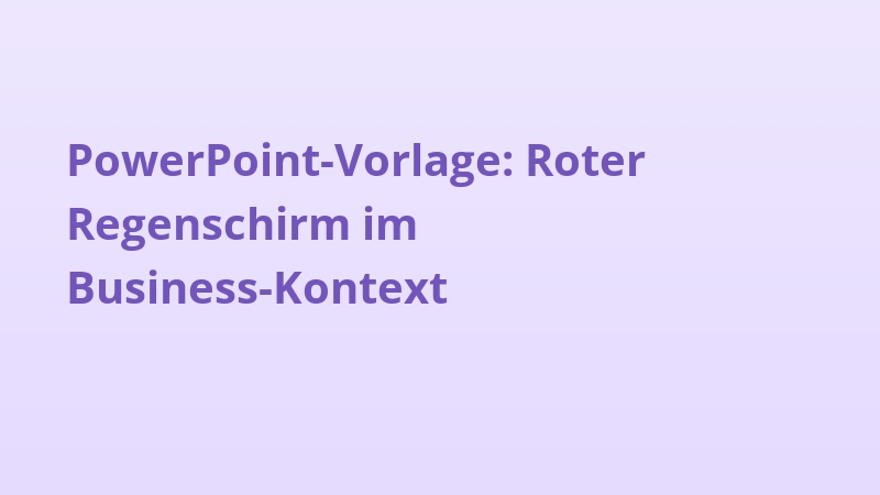 PowerPoint-Vorlage: Roter Regenschirm im Business-Kontext