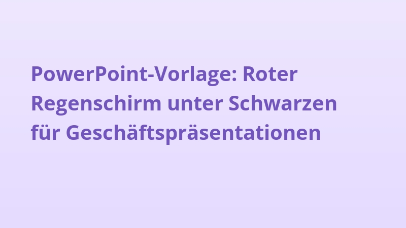 PowerPoint-Vorlage: Roter Regenschirm unter Schwarzen für Geschäftspräsentationen