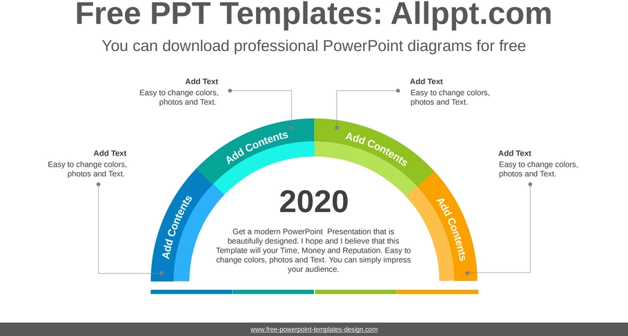 powerpoint-vorlage-semi-radiale-doughnut-diagramm
