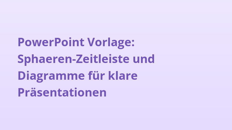 PowerPoint Vorlage: Sphaeren-Zeitleiste und Diagramme für klare Präsentationen