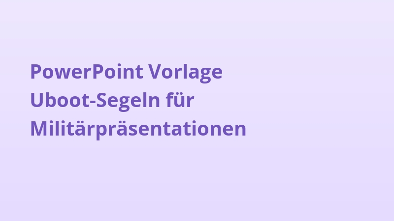 PowerPoint Vorlage Uboot-Segeln für Militärpräsentationen