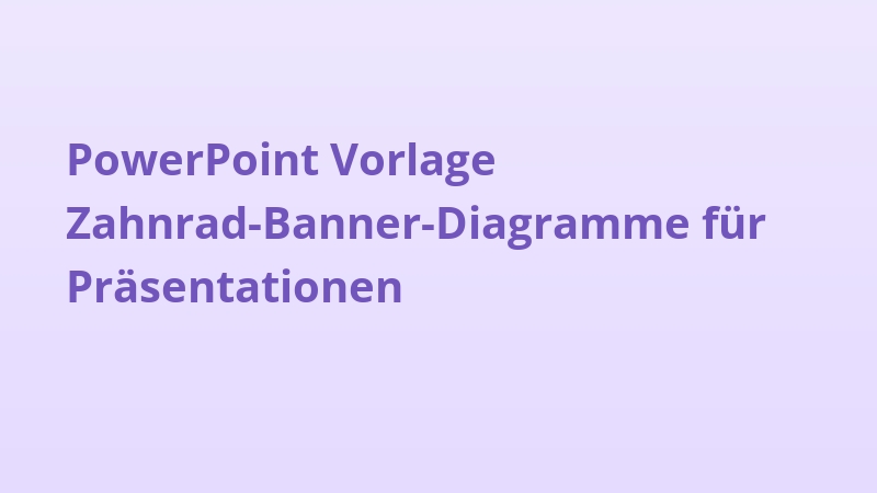 PowerPoint Vorlage Zahnrad-Banner-Diagramme für Präsentationen