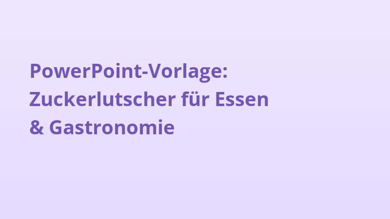 PowerPoint-Vorlage: Zuckerlutscher für Essen & Gastronomie