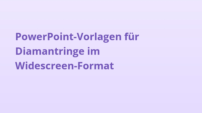 PowerPoint-Vorlagen für Diamantringe im Widescreen-Format