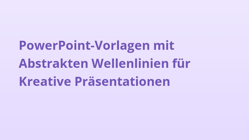 PowerPoint-Vorlagen mit Abstrakten Wellenlinien für Kreative Präsentationen